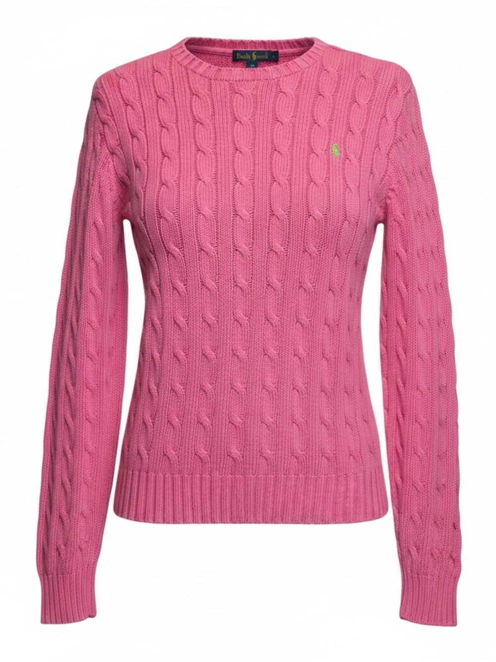 Ralph Lauren Pink Cable Knit Cotton Sweater Small - Picture 1 of 5